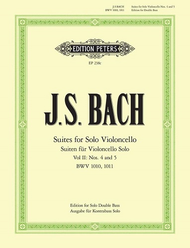 Partition Peters suites de Bach au violoncelle